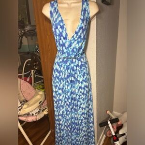 Michael Kors Royal blue and white Maxi dress size L